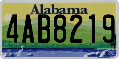 AL license plate 4AB8219