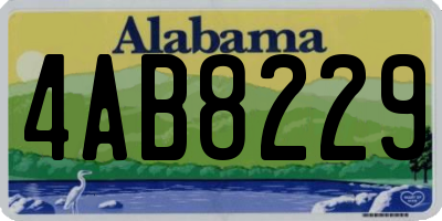 AL license plate 4AB8229