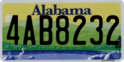 AL license plate 4AB8232