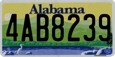 AL license plate 4AB8239