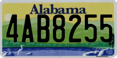 AL license plate 4AB8255