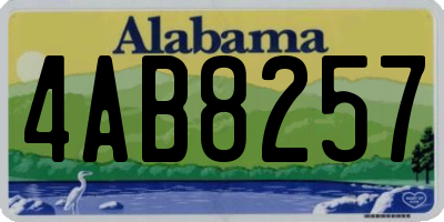 AL license plate 4AB8257