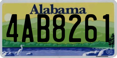 AL license plate 4AB8261