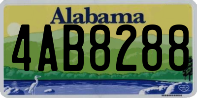 AL license plate 4AB8288