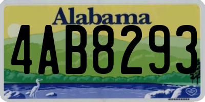 AL license plate 4AB8293