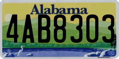 AL license plate 4AB8303