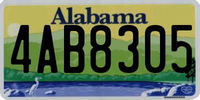 AL license plate 4AB8305