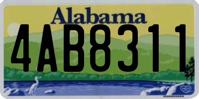 AL license plate 4AB8311