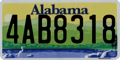 AL license plate 4AB8318