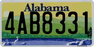 AL license plate 4AB8331