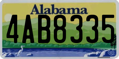 AL license plate 4AB8335