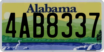 AL license plate 4AB8337