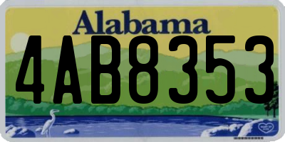 AL license plate 4AB8353