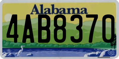 AL license plate 4AB8370