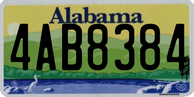 AL license plate 4AB8384