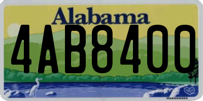 AL license plate 4AB8400