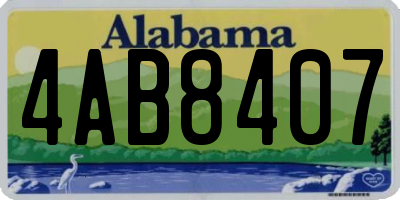 AL license plate 4AB8407