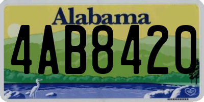 AL license plate 4AB8420