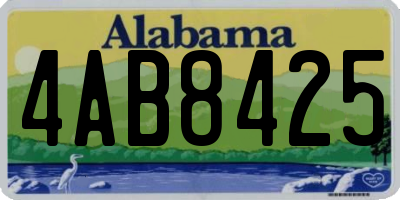 AL license plate 4AB8425