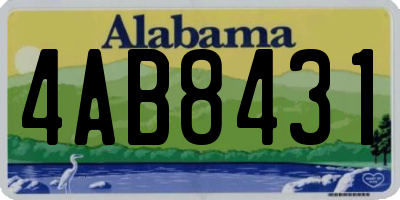 AL license plate 4AB8431