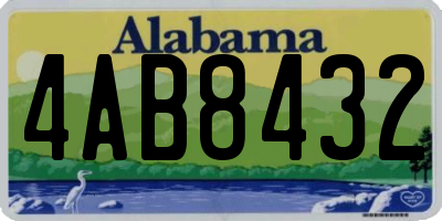 AL license plate 4AB8432