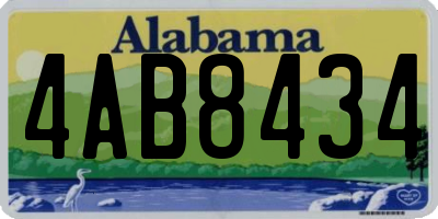 AL license plate 4AB8434