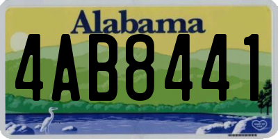 AL license plate 4AB8441