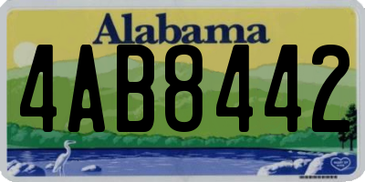 AL license plate 4AB8442