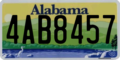 AL license plate 4AB8457