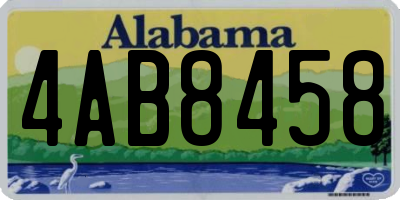 AL license plate 4AB8458