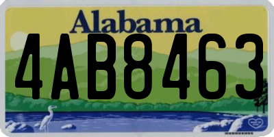 AL license plate 4AB8463