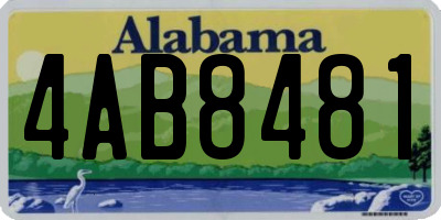 AL license plate 4AB8481