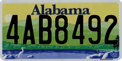 AL license plate 4AB8492
