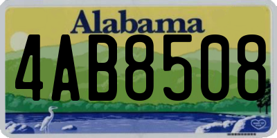 AL license plate 4AB8508