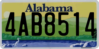 AL license plate 4AB8514