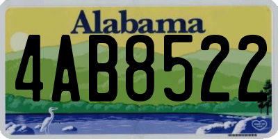 AL license plate 4AB8522