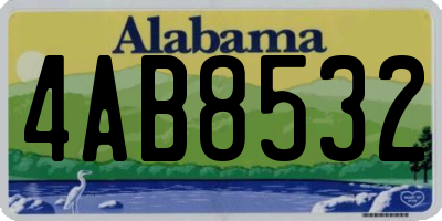 AL license plate 4AB8532