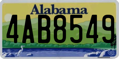 AL license plate 4AB8549