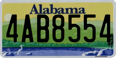 AL license plate 4AB8554