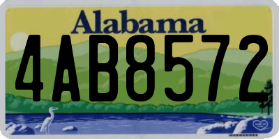 AL license plate 4AB8572
