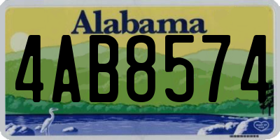 AL license plate 4AB8574