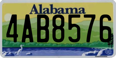 AL license plate 4AB8576