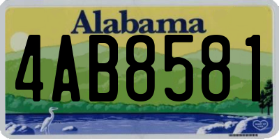 AL license plate 4AB8581