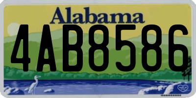 AL license plate 4AB8586