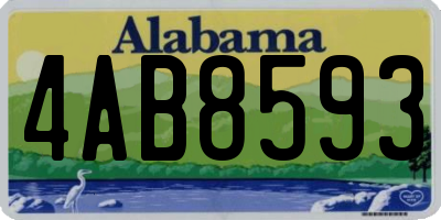 AL license plate 4AB8593
