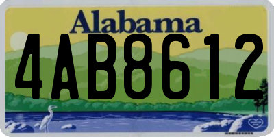 AL license plate 4AB8612