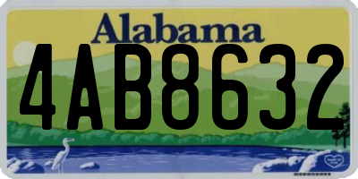 AL license plate 4AB8632