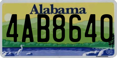 AL license plate 4AB8640