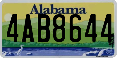 AL license plate 4AB8644