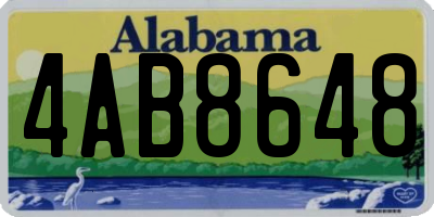 AL license plate 4AB8648